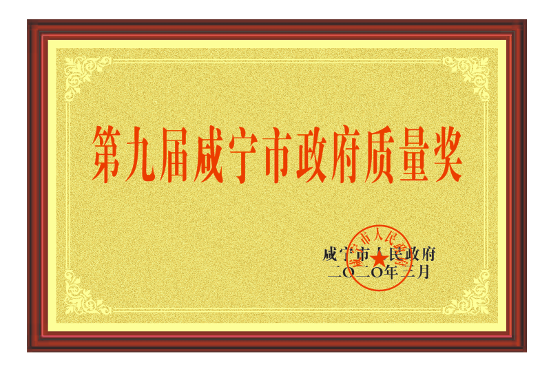 018 第九屆（jiè）鹹寧市政府質量獎證書（shū）.png